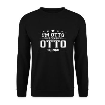 Otto - Unisex Pullover - Schwarz - Vorne - Alina (178cm) & Michal (187cm)