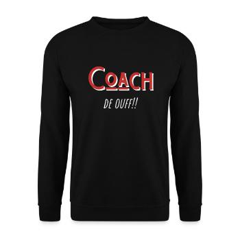 coach de ouf idée cadeau - Sweat-shirt Unisexe - noir - Devant - Alina (178cm) & Michal (187cm)