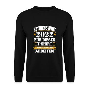 Betriebswirt 2022 - Unisex Pullover - Schwarz - Vorne - Alina (178cm) & Michal (187cm)
