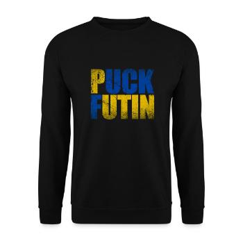 Puck Futin - Unisex Pullover - Schwarz - Vorne - Alina (178cm) & Michal (187cm)