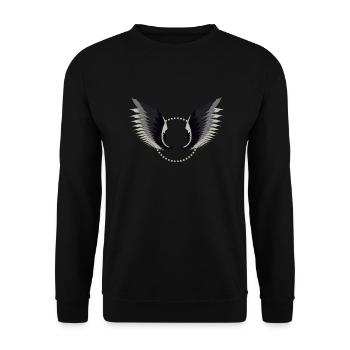 Freedom - Peace - Angel Wings - Colorful 11 - Unisex Sweatshirt - black - Front - Alina (178cm) & Michal (187cm)