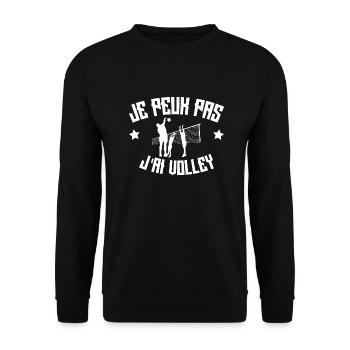 Je Peux Pas J'ai Volley - Sweat-shirt Unisexe - noir - Devant - Alina (178cm) & Michal (187cm)