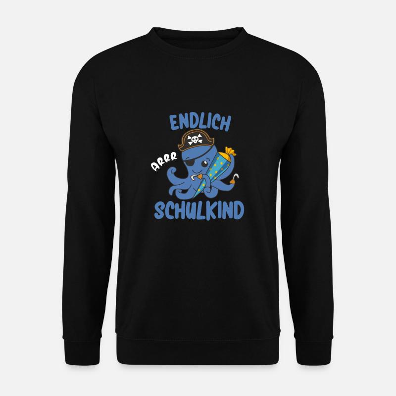 Pirat Oktopus Einschulung Schule Kinder Schultüte - Unisex Pullover - Schwarz