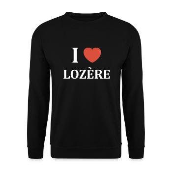 i love lozère - Sweat-shirt Unisexe - noir - Devant - Alina (178cm) & Michal (187cm)