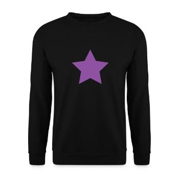 Stern Lila - Violett - Unisex Pullover - Schwarz - Vorne - Alina (178cm) & Michal (187cm)