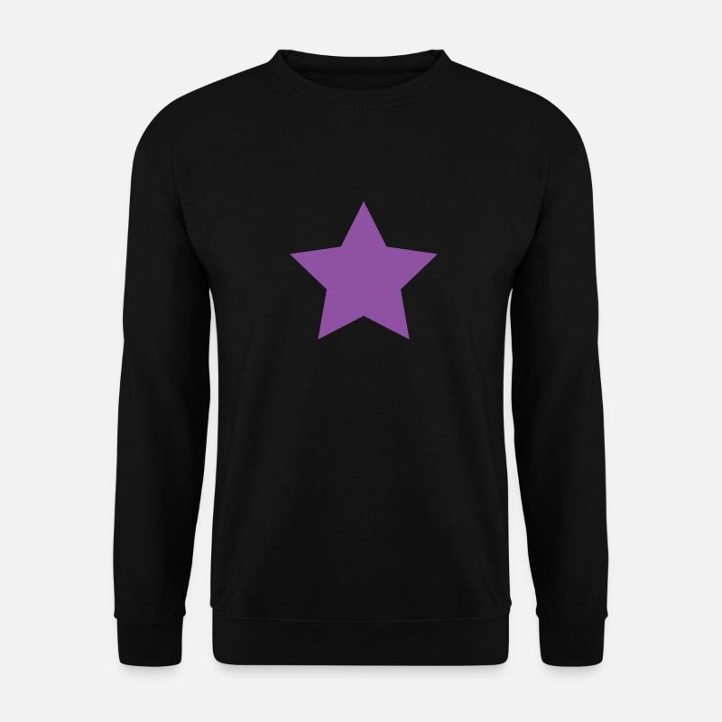 Stern Lila - Violett - Unisex Pullover - Schwarz