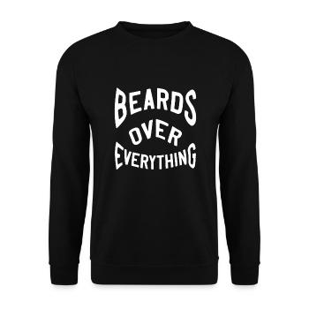 Beards over everything - Unisex Pullover - Schwarz - Vorne - Alina (178cm) & Michal (187cm)