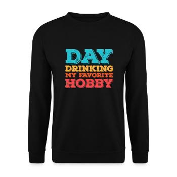 Tag trinken mein Lieblingshobby - Unisex Pullover - Schwarz - Vorne - Alina (178cm) & Michal (187cm)