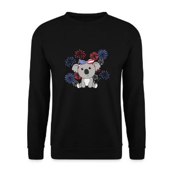 4th of July american Koala kids usa feuerwerk - Unisex Pullover - Schwarz - Vorne - Alina (178cm) & Michal (187cm)