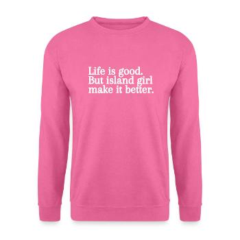 T shirt personnalisé les filles des îles - Sweat-shirt Unisexe - rose - Devant