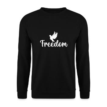 Freedom - Unisex Sweatshirt - black - Front - Alina (178cm) & Michal (187cm)