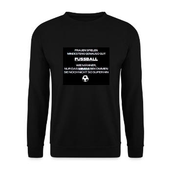Frauenfußball - Unisex Pullover - Schwarz - Vorne - Alina (178cm) & Michal (187cm)