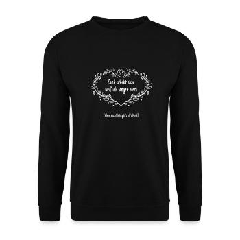 Zank (Shakespeare goes Hessen | White Logo) - Unisex Pullover - Schwarz - Vorne - Alina (178cm) & Michal (187cm)