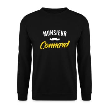 monsieur connard / citations drôles - Sweat-shirt Unisexe - noir - Devant - Alina (178cm) & Michal (187cm)