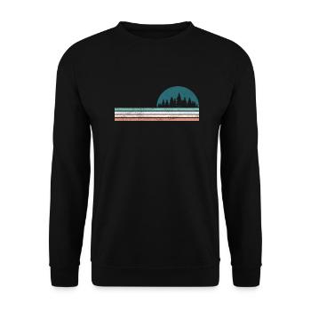 Forêts forestières Forester Hunter Idée cadeau Rétro - Sweat-shirt Unisexe - noir - Devant - Alina (178cm) & Michal (187cm)