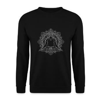 Yoga Mandala - Sweat-shirt Unisexe - noir - Devant - Alina (178cm) & Michal (187cm)