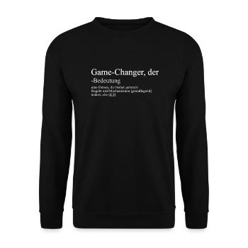 Game - Changer Gamer Gamer - Unisex Pullover - Schwarz - Vorne - Alina (178cm) & Michal (187cm)
