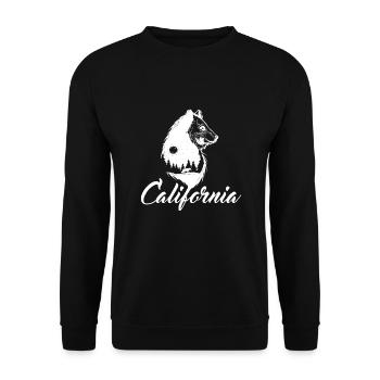 California Nature Bear - Unisex Sweatshirt - black - Front - Alina (178cm) & Michal (187cm)