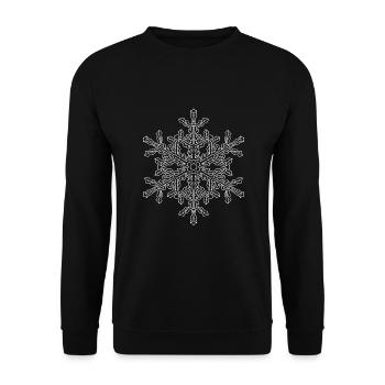 Mandala flocon de neige - Sweat-shirt Unisexe - noir - Devant - Alina (178cm) & Michal (187cm)