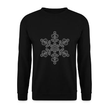 Mandala flocon de neige - Sweat-shirt Unisexe - noir - Devant - Alina (178cm) & Michal (187cm)