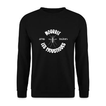 nourrit les moustiques - Sweat-shirt Unisexe - noir - Devant - Alina (178cm) & Michal (187cm)