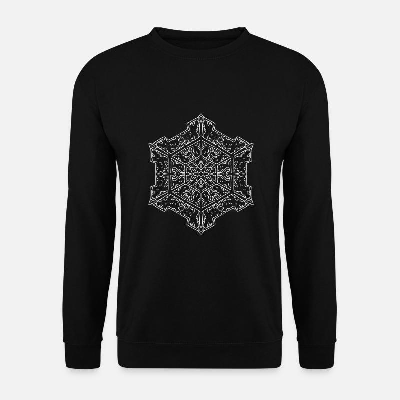 Snowflake Mandala - Unisex Sweatshirt - black