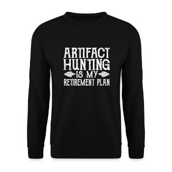 Arrowhead Hunting Arrowhead Collector - Unisex Sweatshirt - black - Front - Alina (178cm) & Michal (187cm)