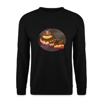 Cake - Unisex Sweatshirt - black - Front - Alina (178cm) & Michal (187cm)