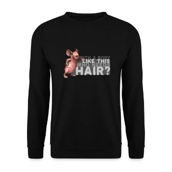 Tête chauve ironie drôle dicton - Sweat-shirt Unisexe - noir - Devant - Alina (178cm) & Michal (187cm)