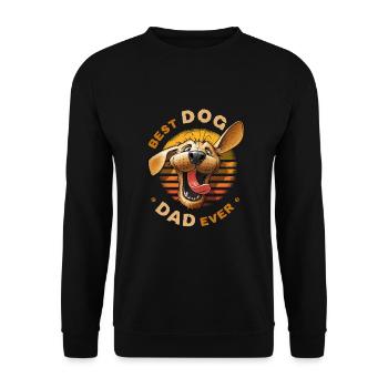 Best Dog Dad Ever Golden Retriever Herrchen Vater - Unisex Pullover - Schwarz - Vorne - Alina (178cm) & Michal (187cm)