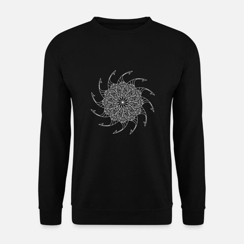 Rotierendes Mandala - Unisex Pullover - Schwarz