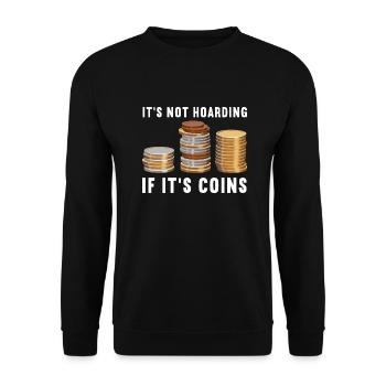 Numismatik Münzsammeln Geschenk - Unisex Pullover - Schwarz - Vorne - Alina (178cm) & Michal (187cm)