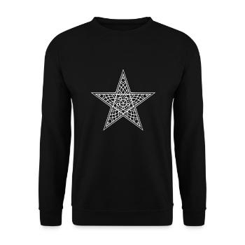 Mandala étoilé - Sweat-shirt Unisexe - noir - Devant - Alina (178cm) & Michal (187cm)