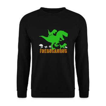 Notre Grand Frère Dinosaure Idée Cadeau - Sweat-shirt Unisexe - noir - Devant - Alina (178cm) & Michal (187cm)