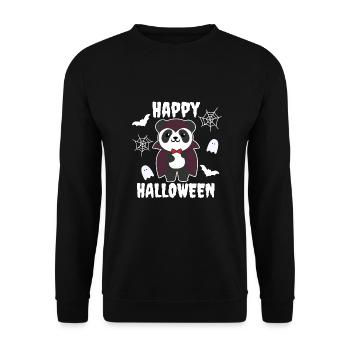 Panda Joyeux Halloween mignon costume de vampire - Sweat-shirt Unisexe - noir - Devant - Alina (178cm) & Michal (187cm)