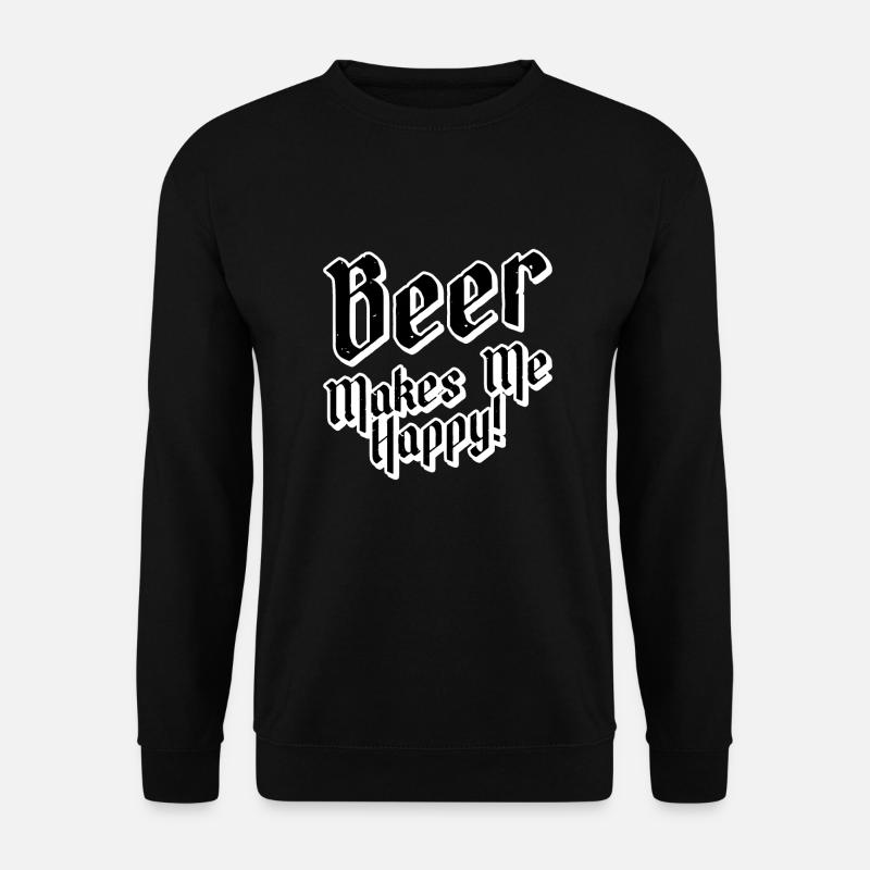 Beer makes me happy - Unisex Sweatshirt - black