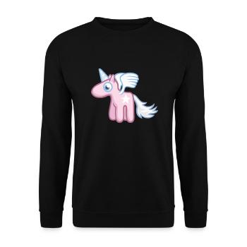 Angel the SkyPony - Ange pony - Sweat-shirt Unisexe - noir - Devant - Alina (178cm) & Michal (187cm)