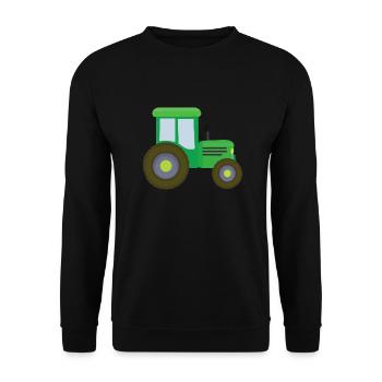 Traktor Kinder Geschenkidee - Unisex Pullover - Schwarz - Vorne - Alina (178cm) & Michal (187cm)