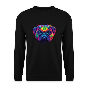 Polygone Carlin fabreich - Sweat-shirt Unisexe - noir - Devant - Alina (178cm) & Michal (187cm)