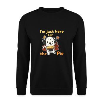 thanksgiving day outfits turkey dalmatian pie - Unisex Sweatshirt - black - Front - Alina (178cm) & Michal (187cm)