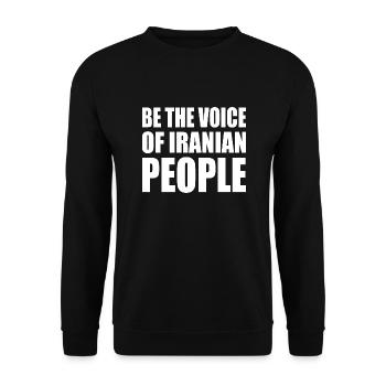Be the voice of iranian people - Unisex Sweatshirt - black - Front - Alina (178cm) & Michal (187cm)