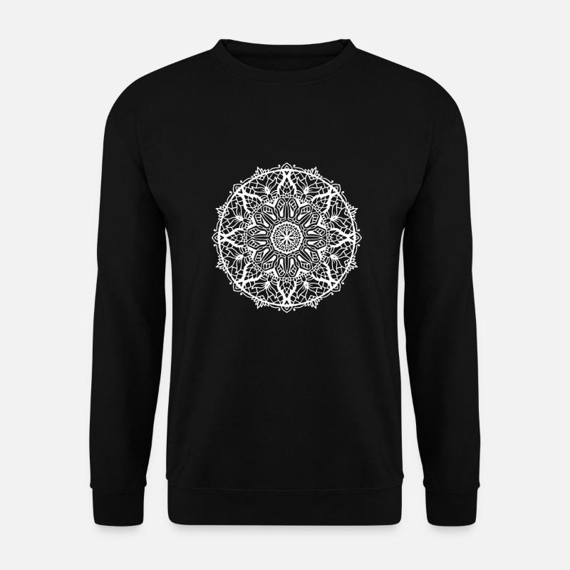 Fleur Mandala - Sweat-shirt Unisexe - noir