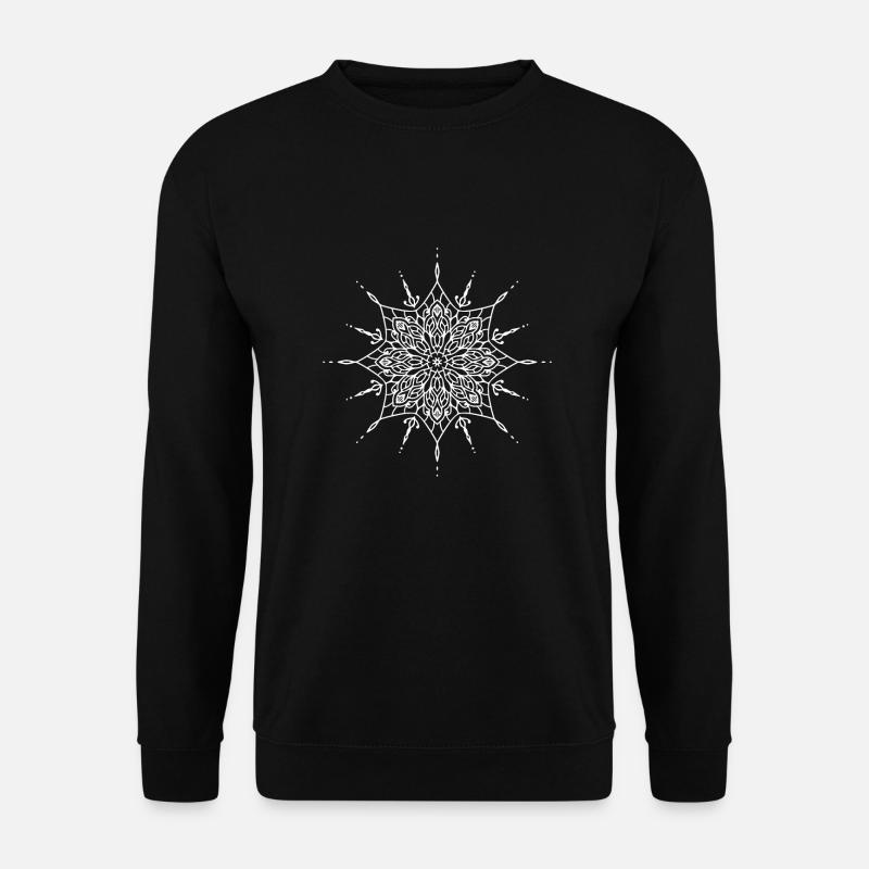 Blumen Mandala - Unisex Pullover - Schwarz