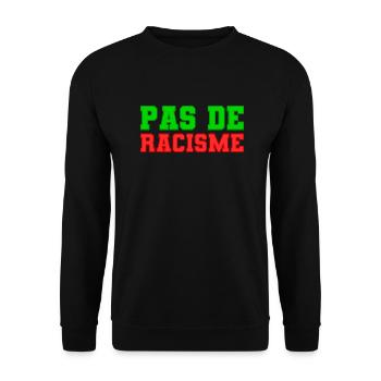Pas de racisme! - Sweat-shirt Unisexe - noir - Devant - Alina (178cm) & Michal (187cm)