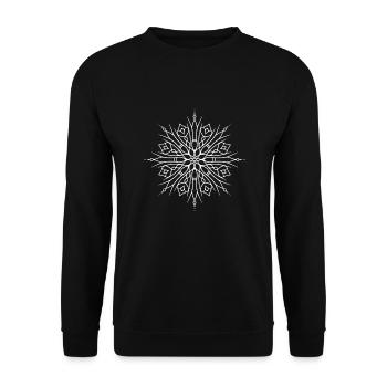 Flowers Mandala - Unisex Sweatshirt - black - Front - Alina (178cm) & Michal (187cm)