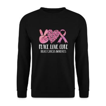 Breast Cancer Awareness - awareness- - Unisex Sweatshirt - black - Front - Alina (178cm) & Michal (187cm)