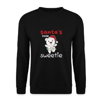 Noël polaire La petite chérie du Père Noël - Sweat-shirt Unisexe - noir - Devant - Alina (178cm) & Michal (187cm)
