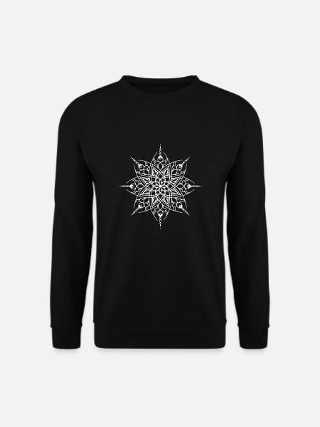 Fleurs Mandala - Sweat-shirt Unisexe - noir