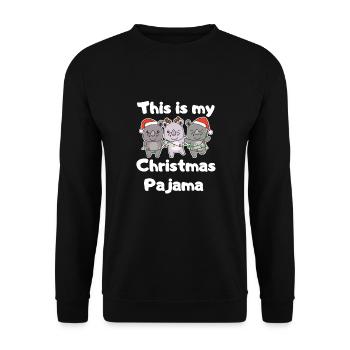 Pyjama de Noël Rhino - Sweat-shirt Unisexe - noir - Devant - Alina (178cm) & Michal (187cm)