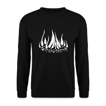 Feu de camp Camping Nature Feu de forêt À l’extérieur 9 - Sweat-shirt Unisexe - noir - Devant - Alina (178cm) & Michal (187cm)